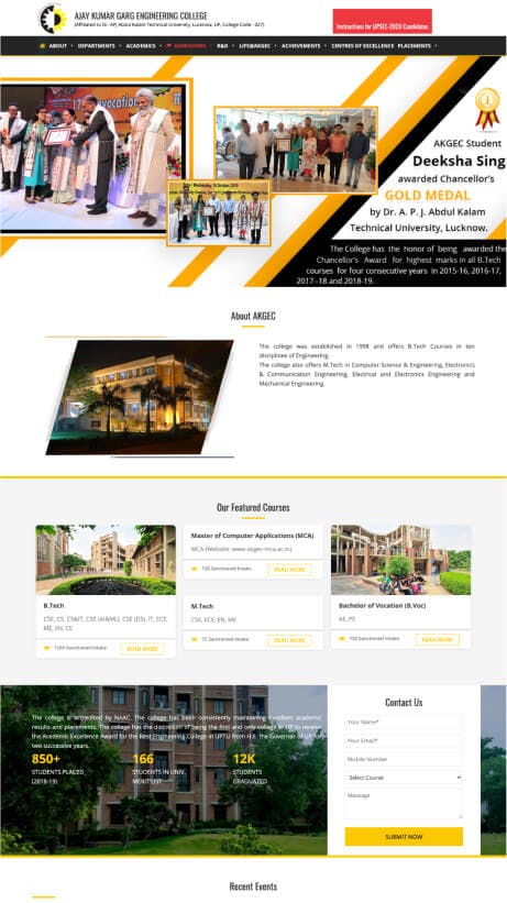 AKGEC - College Website